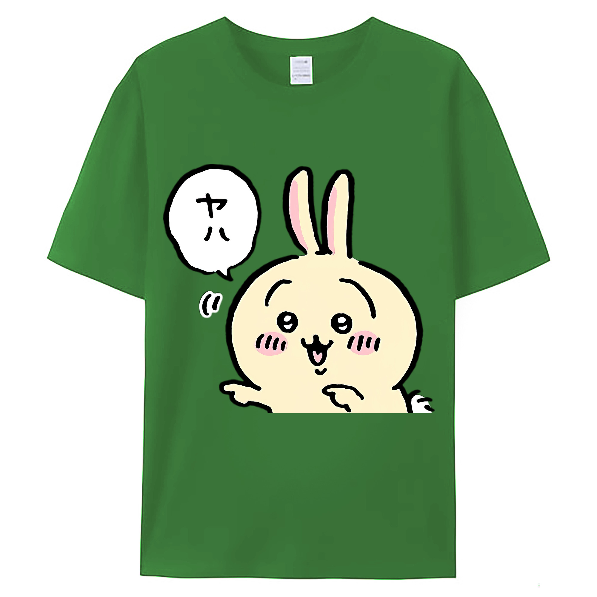 （画像用） ちいかわ うさぎ Chii-kawa usagi レディースカジュアルプリントTシャツ（綿100％）